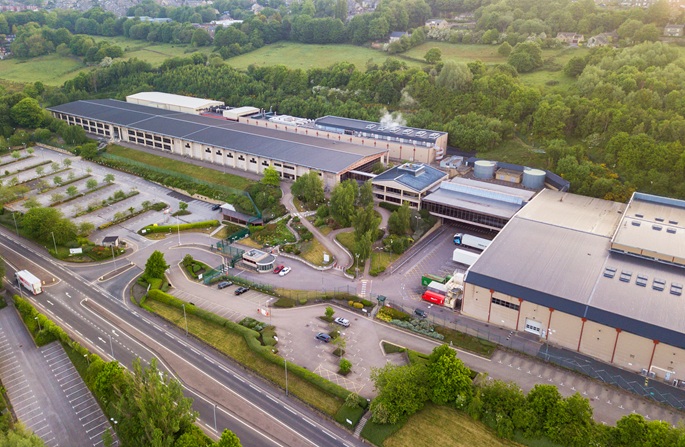 shutterstock: COPLEY, UK - MAY 20, 2020: Aerial view of a data centre complex at Copley near Halifax