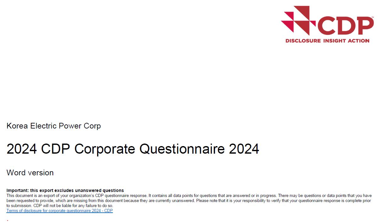 KEPCO CDP report(2024)